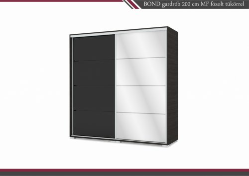 BOND  m.fényű 1 fózolt tükrös ajtóval  (200 cm)