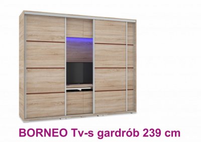BORNEO Tv-s gardrób (239 cm) 